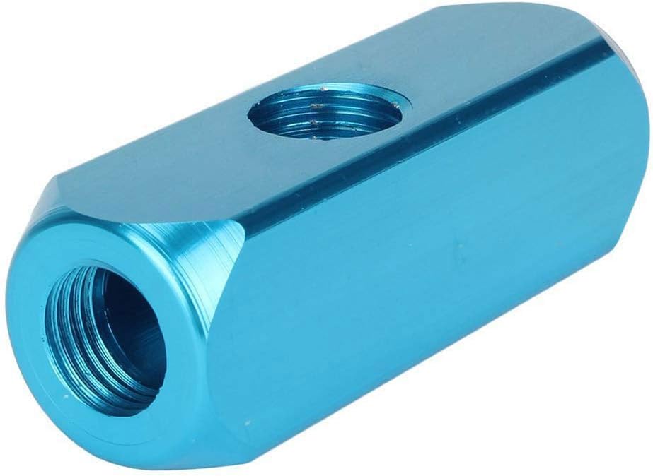 1/4" 2 Way 5 Port Aluminum Air Hose Inline Manifold Block Splitter, Pneumatic Air Compressor Manifold Fitting V1258-DP02-A-2046