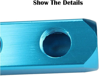 1/4" 2 Way 5 Port Aluminum Air Hose Inline Manifold Block Splitter, Pneumatic Air Compressor Manifold Fitting V1258-DP02-A-2046
