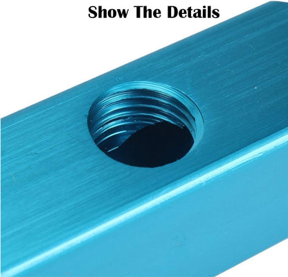1/4" 2 Way 5 Port Aluminum Air Hose Inline Manifold Block Splitter, Pneumatic Air Compressor Manifold Fitting V1258-DP02-A-2046