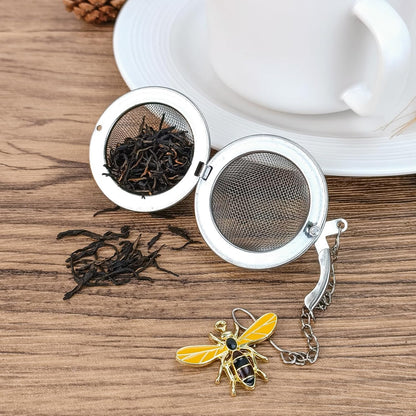 Stainless Steel Mesh Tea Infuser, 2.1 inch Tea Ball with Honey Bee Pendant Tea Strainer Tea Diffuser Tea V1258-DP02-A-2055