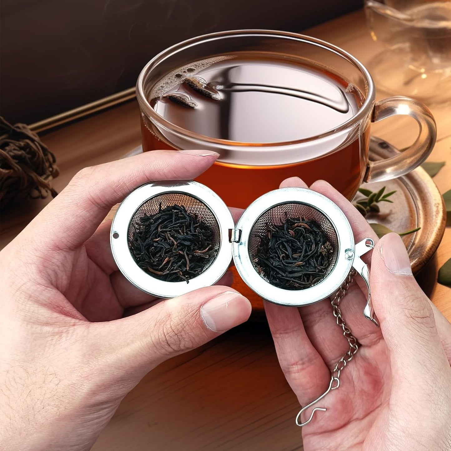 Stainless Steel Mesh Tea Infuser, 2.1 inch Tea Ball with Honey Bee Pendant Tea Strainer Tea Diffuser Tea V1258-DP02-A-2055
