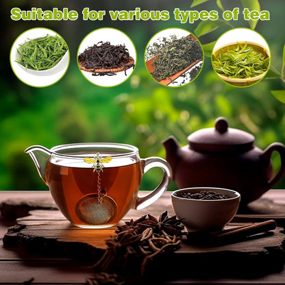 Stainless Steel Mesh Tea Infuser, 2.1 inch Tea Ball with Honey Bee Pendant Tea Strainer Tea Diffuser Tea V1258-DP02-A-2055