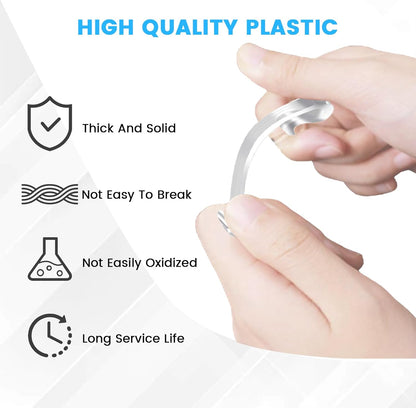 30 Pcs 2.5 Inch Valance Clips, Clear Plastic Valance Clips for Blinds, Window Blinds Hidden Clip for V1258-DP02-A-2063