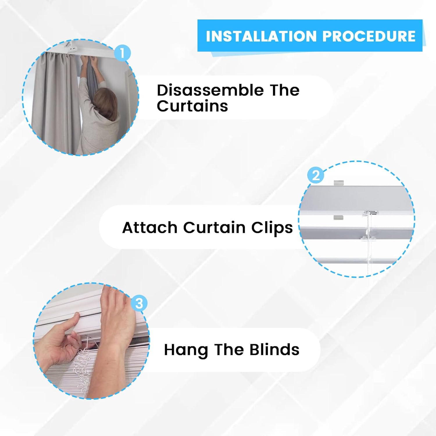 30 Pcs 2.5 Inch Valance Clips, Clear Plastic Valance Clips for Blinds, Window Blinds Hidden Clip for V1258-DP02-A-2063