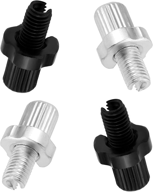 4Pcs M7 Brake Lever Adjuster Screws, Black/Silver Bicycle Adjusting Screws, 7mm Aluminum Alloy Bike Brake V1258-DP02-A-2065