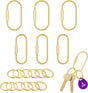 Brass Screw Lock Keychain Holder, 3 Sizes Key Ring Gold Carabiner Clip for Hanging Crafts and Various Keys V1258-DP02-A-2067