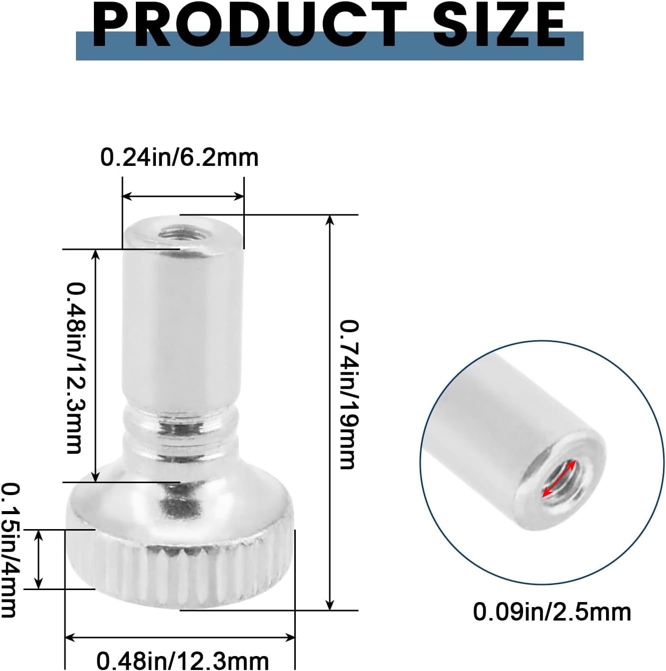 8 Pcs Lamp Switch Knob, Metal Turn On/Off Light Switch Knobs Replacement, Standard Size Twist Switch Knobs V1258-DP02-A-2068