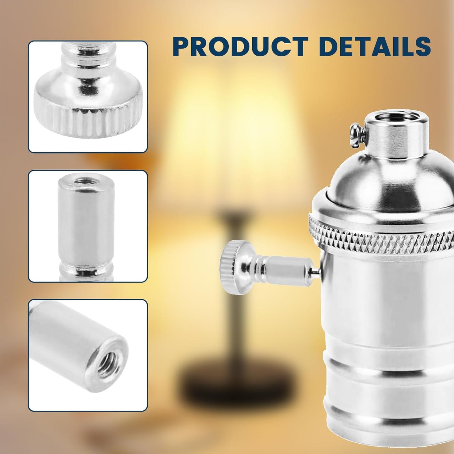 8 Pcs Lamp Switch Knob, Metal Turn On/Off Light Switch Knobs Replacement, Standard Size Twist Switch Knobs V1258-DP02-A-2068