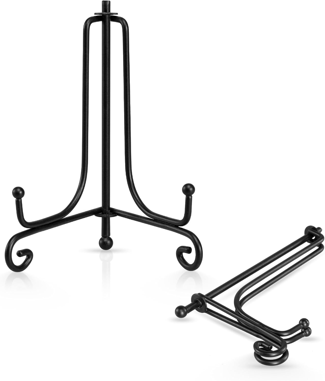 (4 pack)Iron Display Stand, Black Iron Easel Plate Display Photo Holder Stand, Displays Picture Frames, V1258-DP02-A-2077