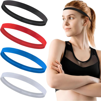 4 Pack Sports Headbands for Women Elastic Non-Slip Absorb Sweat 4 Colors V1258-DP02-A-2083