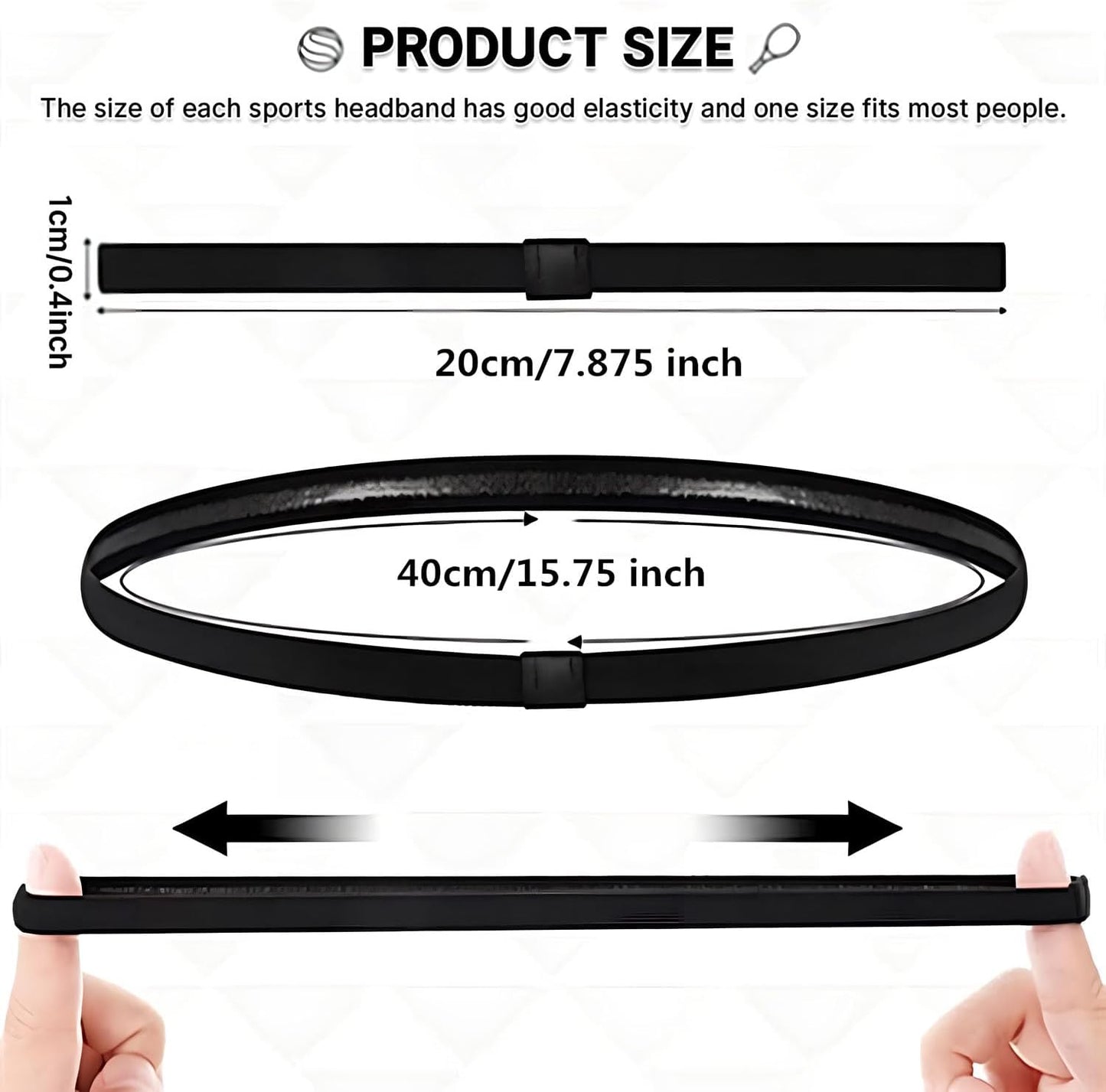 4 Pack Sports Headbands for Women Elastic Non-Slip Absorb Sweat 4 Colors V1258-DP02-A-2083