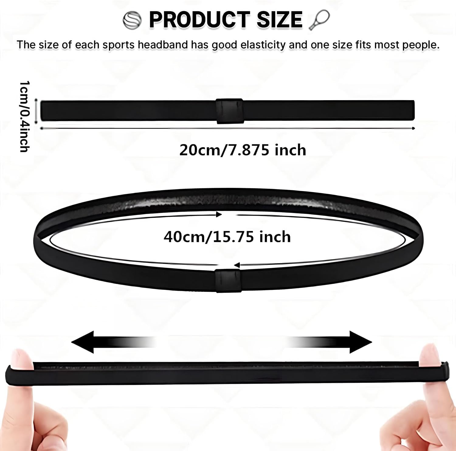 4 Pack Sports Headbands for Women Elastic Non-Slip Absorb Sweat 4 Colors V1258-DP02-A-2083