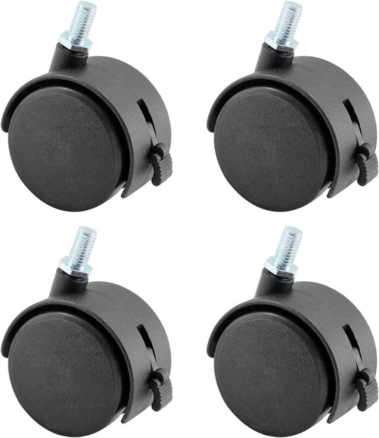 4 Pcs 1.5 Inch Swivel Caster Wheels with Locking Brake,Replacement Caster Wheels for Seats Shelves Shopping V1258-DP02-A-2091