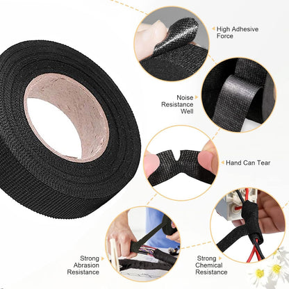 Wire Harness Tape for Electrical Automotive Engine Harness Wrap Protection Noise Damping Cables Fixed 0.59 V1258-DP02-A-2117