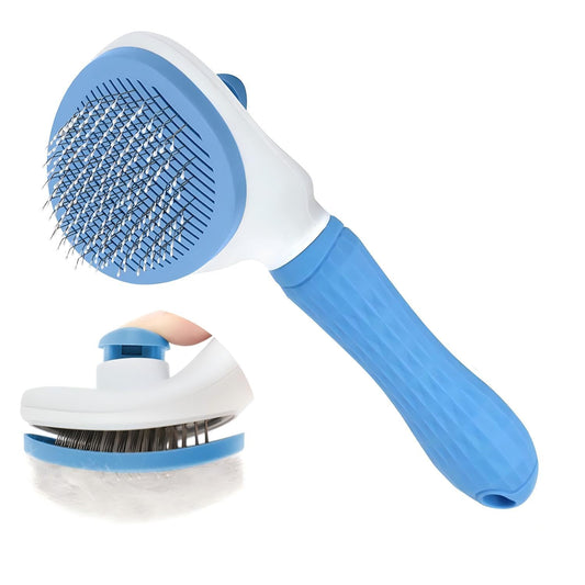 Dog Cat Shedding Brush, Self Cleaning Deshedding Tool for Undercoat, Grooming Rake for Long Short Hair Pets, V1258-DP02-A-2124