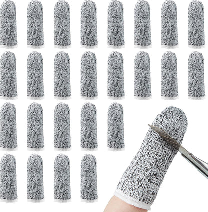 20 Pieces Cut Resistant Finger Cots Protection Reusable Finger Thumb Protector Gloves for Kitchen Sculpture V1258-DP02-A-2126