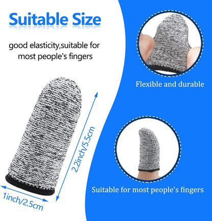 20 Pieces Cut Resistant Finger Cots Protection Reusable Finger Thumb Protector Gloves for Kitchen Sculpture V1258-DP02-A-2126