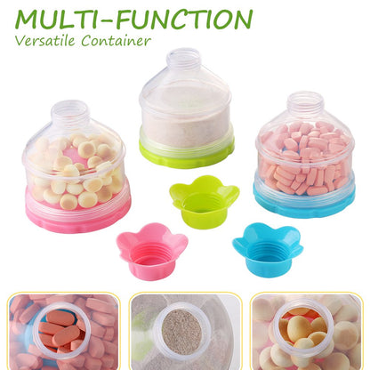 Baby Formula Dispenser, Non-Spill Stackable Formula Dispenser On The Go, Baby & Kids Snack Containers, V1258-DP02-A-213