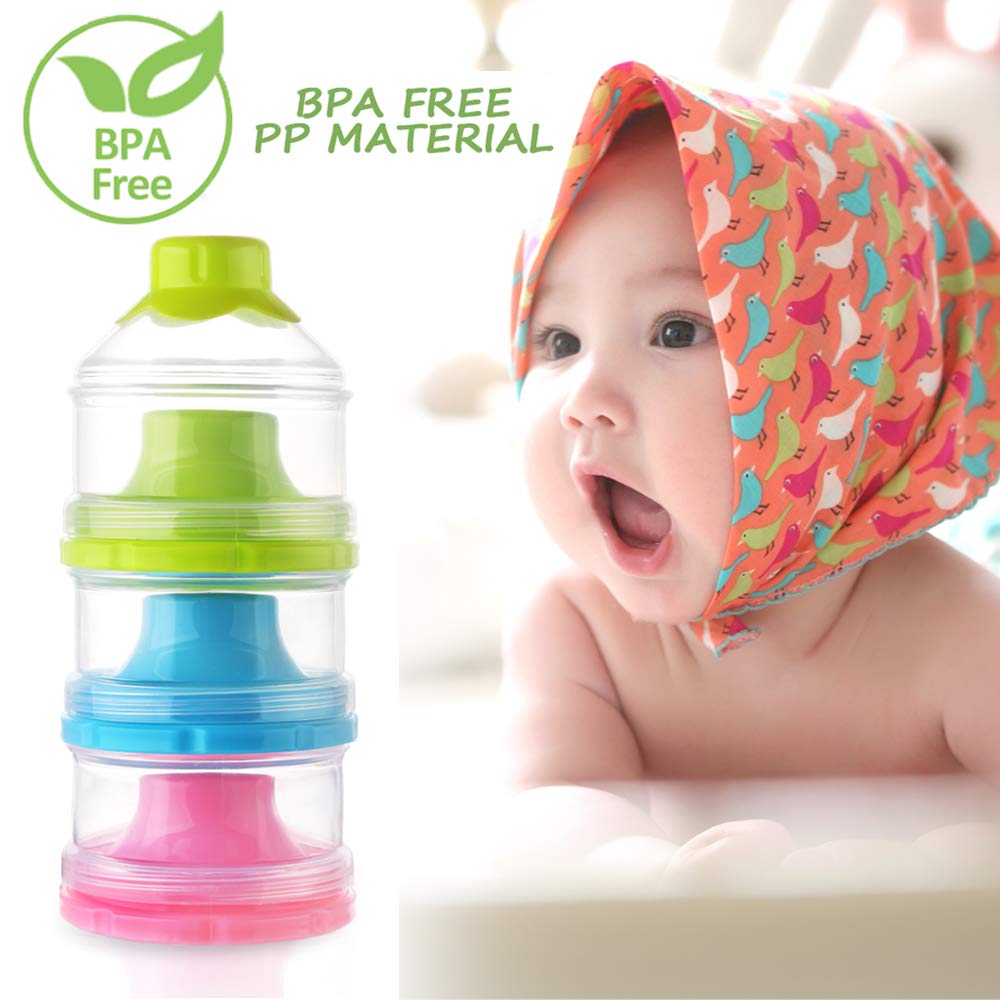 Baby Formula Dispenser, Non-Spill Stackable Formula Dispenser On The Go, Baby & Kids Snack Containers, V1258-DP02-A-213