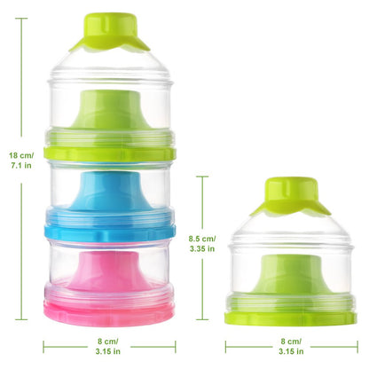 Baby Formula Dispenser, Non-Spill Stackable Formula Dispenser On The Go, Baby & Kids Snack Containers, V1258-DP02-A-213