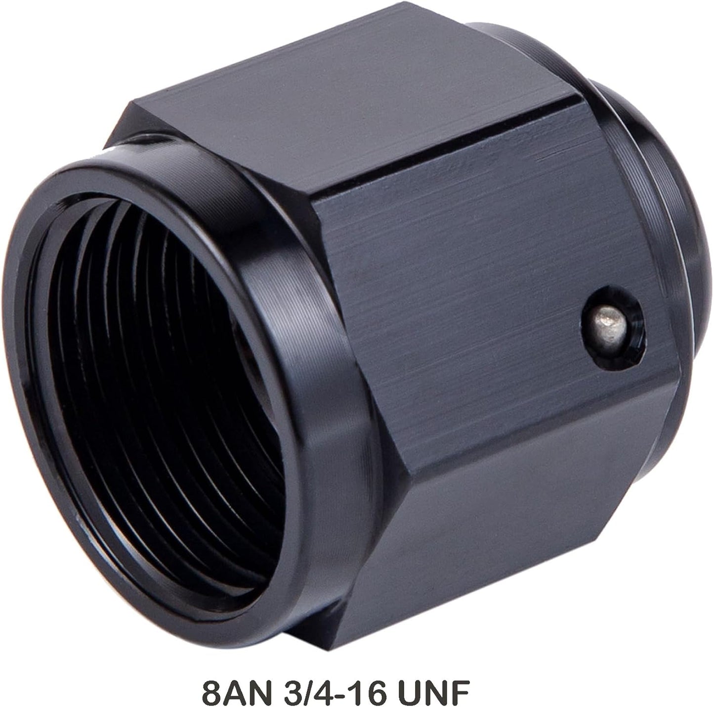 8AN Female Flare Cap Block off Fitting Plug Nut Adapter Aluminum Black 2PCS (8AN 2Pack) V1258-DP02-A-2133