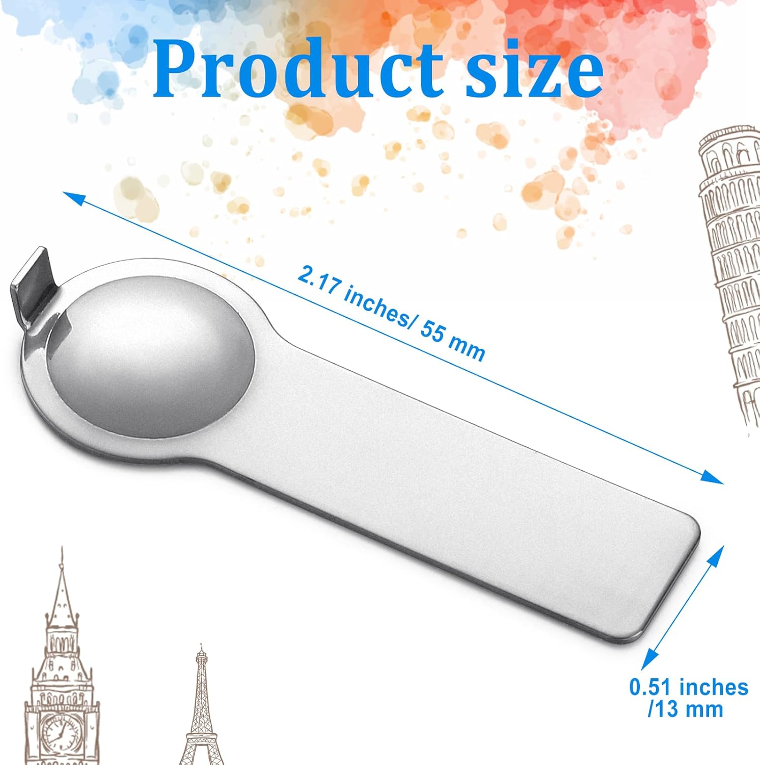 2 Pcs 9mm Italian Charm Tool Double Sided Italian Charm Bracelet Opening Tool for Adding and Removing V1258-DP02-A-2142