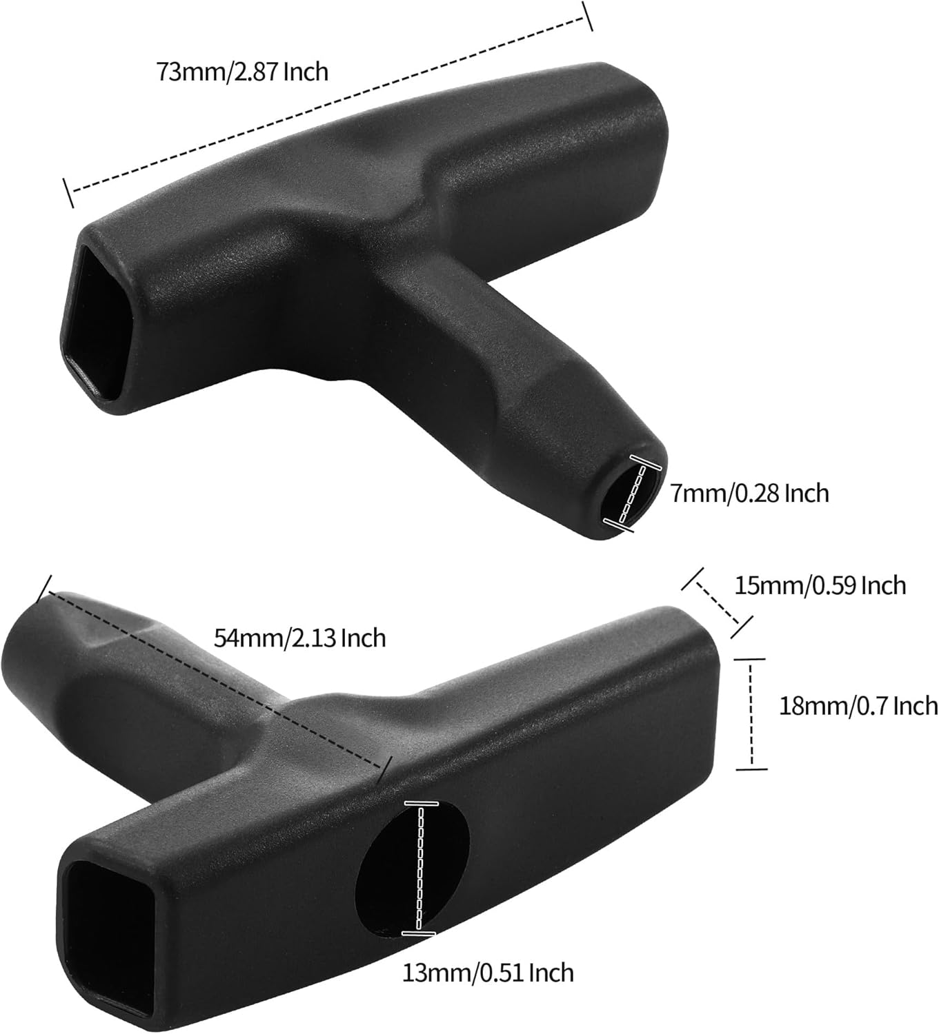 2 Packs Pull Cord Handle, Gasoline Engine Pull Starter Handle Grip, Lawn Mower Pull Handle for Generator, V1258-DP02-A-2145