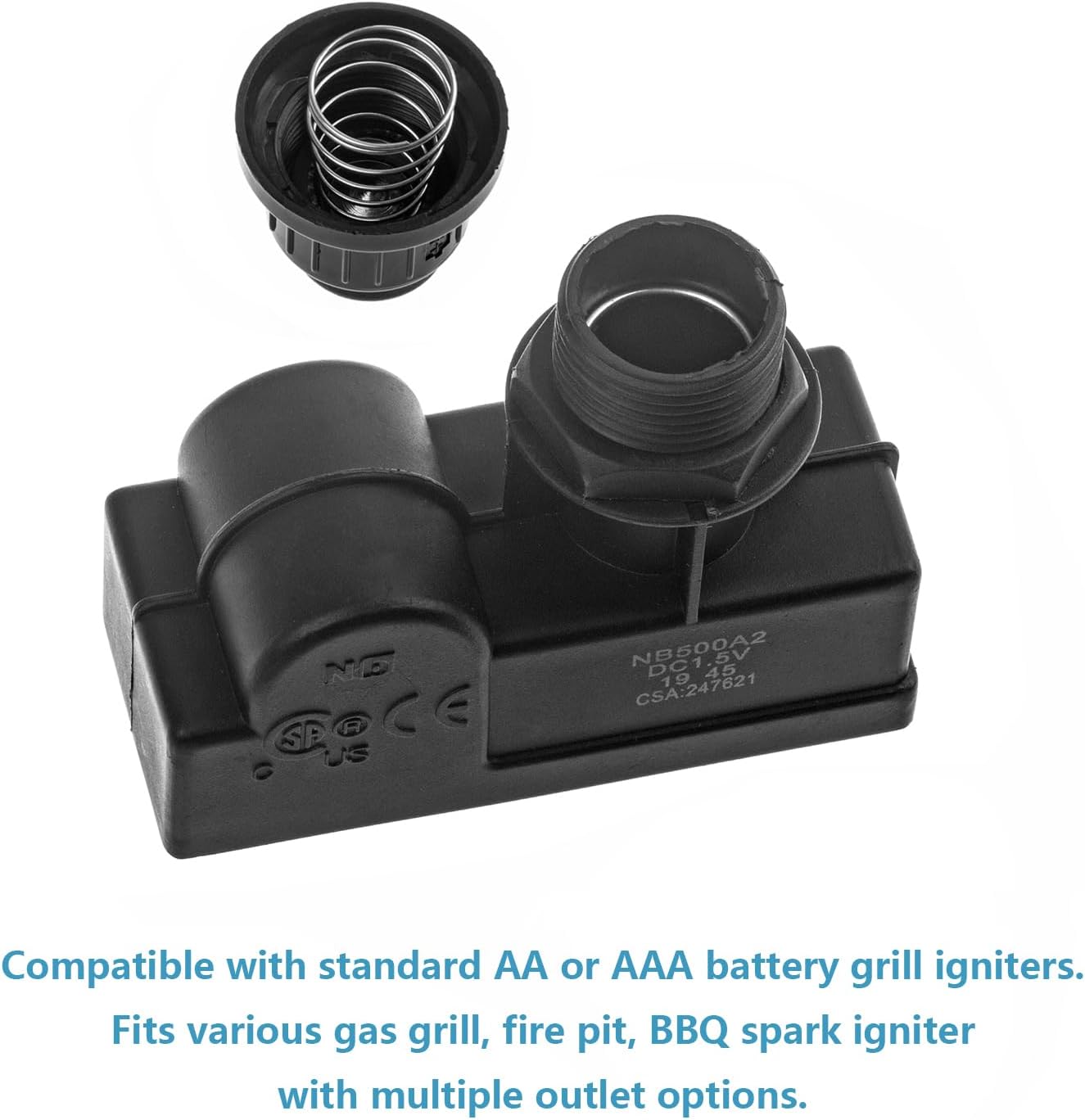 2Pcs AA Battery Push Button Igniter Caps with Spring, Igniter Replacement Button Cap for Blackstone V1258-DP02-A-2146