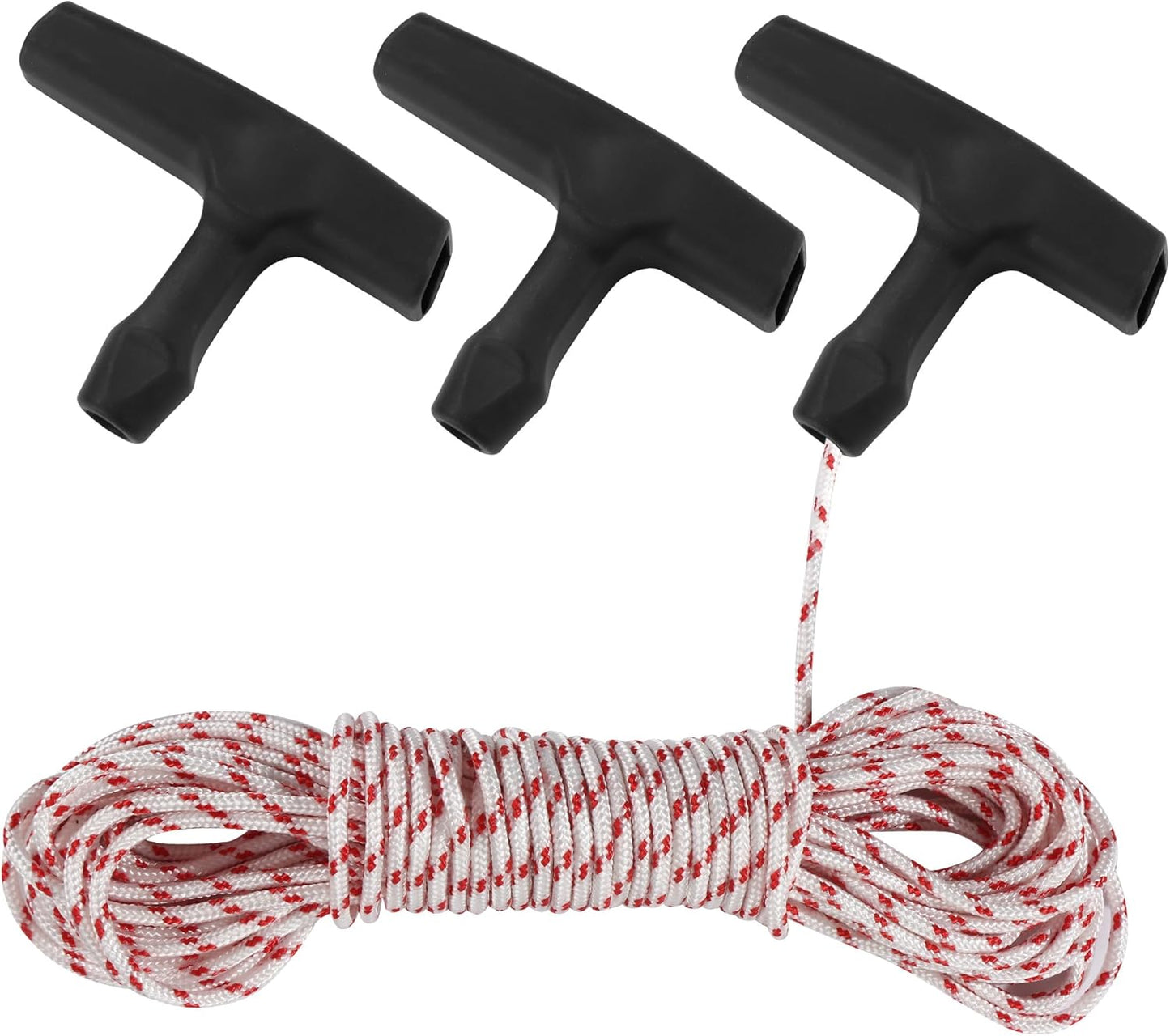 Pull Rope for Small Engine, 3.0mm 10-Meter Lawn Mower Pull Cord with Starter Handles, Recoil Starter Rope Fit V1258-DP02-A-2149