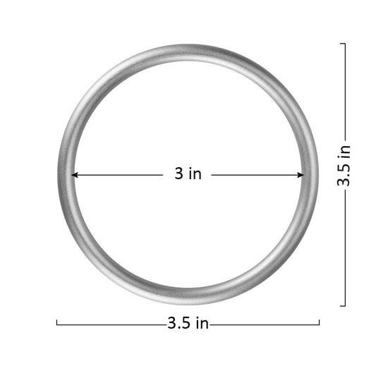 Aluminium Baby Sling Ring 3 in, Soft Wrap Carrier Rings Accessory for Infants Toddlers Newborn Kids (Silver) V1258-DP02-A-215