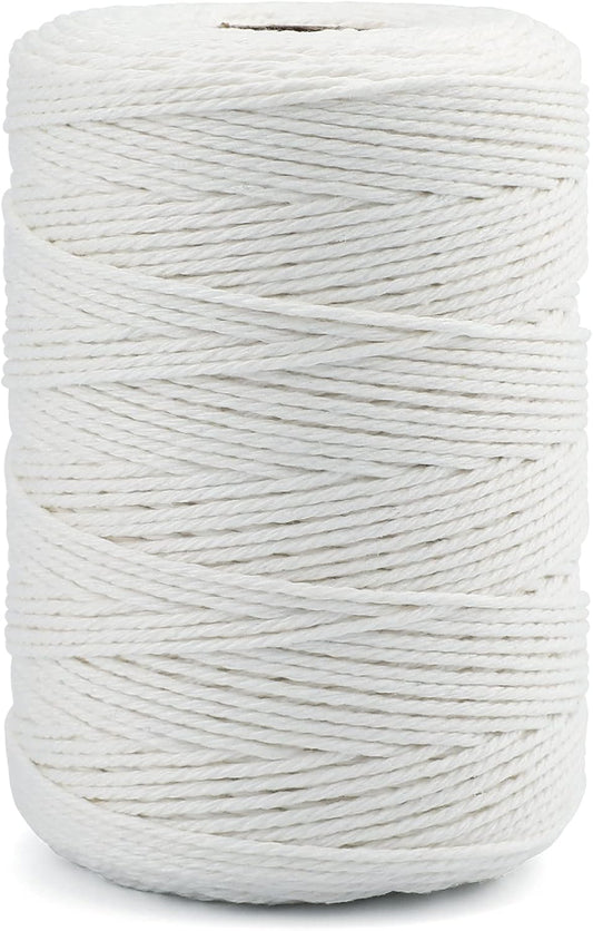 White Cotton String Butchers Cooking String Twine 2mm 656ft for Crafts, Tying Meat, Making Sausage V1258-DP02-A-2151