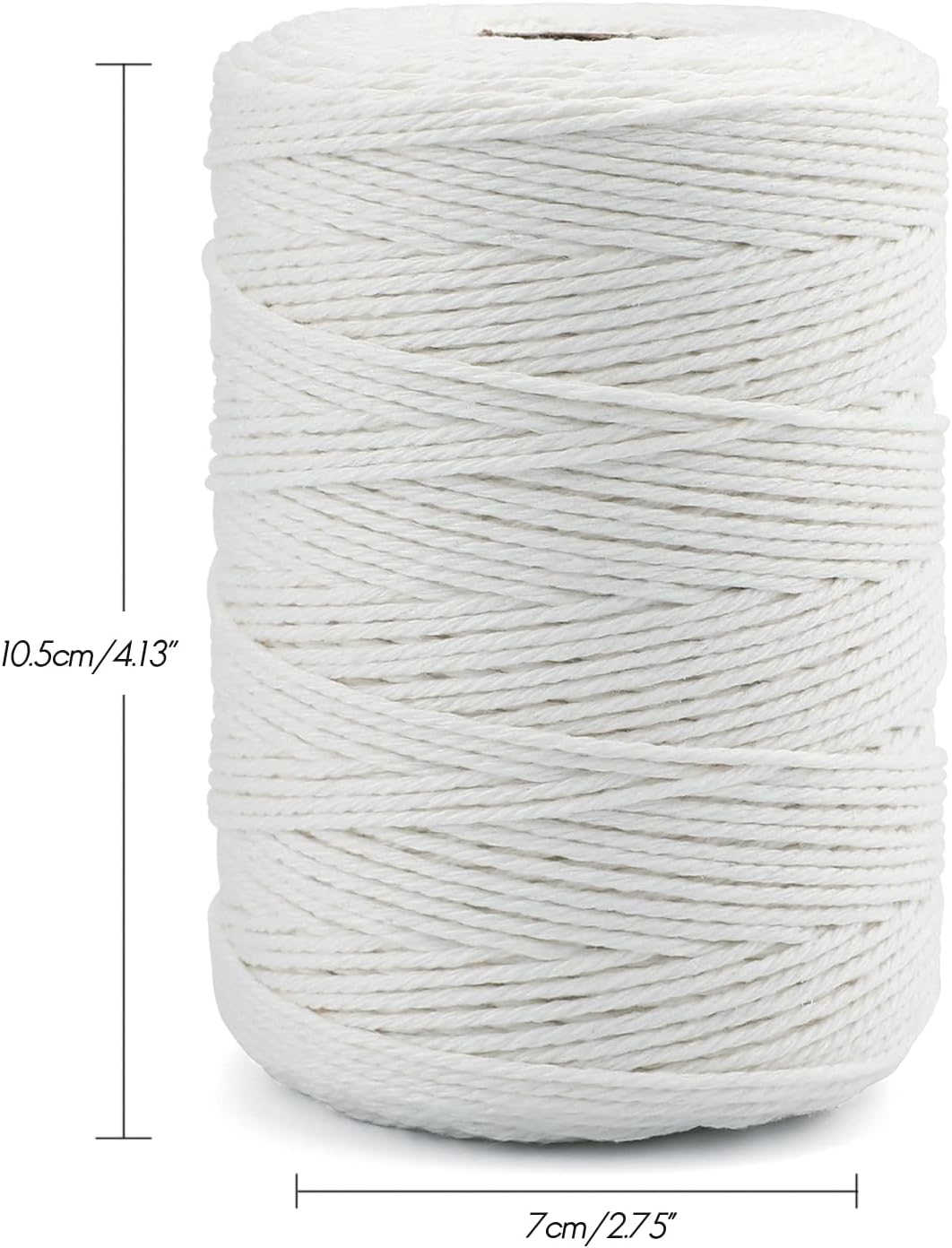 White Cotton String Butchers Cooking String Twine 2mm 656ft for Crafts, Tying Meat, Making Sausage V1258-DP02-A-2151