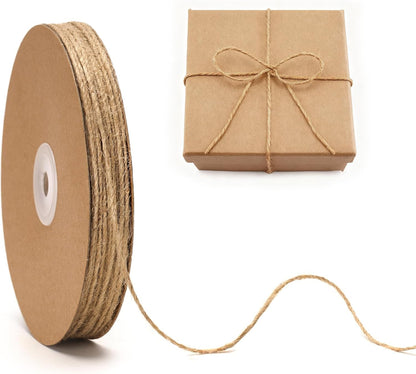 2MM Jute Twine - 328Ft Natural Brown Jute String, 3-Ply Thin String for Gardening, Craft Twine for DIY V1258-DP02-A-2156