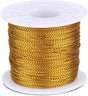110Yards Gold Metallic String - 1MM No Stretch Decorative Braided Thread Cords for Gift Wrapping, DIY Crafts, V1258-DP02-A-2164