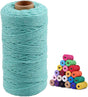 Macrame Cord - 3MM Cotton Twine, 328Ft Lake Blue Cotton String, Bakers String for DIY Crafts, Knitting, Plant V1258-DP02-A-2170