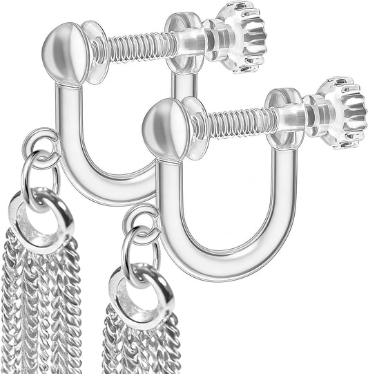 40pcs Screw Back Earring Converter with Jump Rings - Convert Dangle Earrings for Non-Pierced Ears, Such as V1258-DP02-A-2179