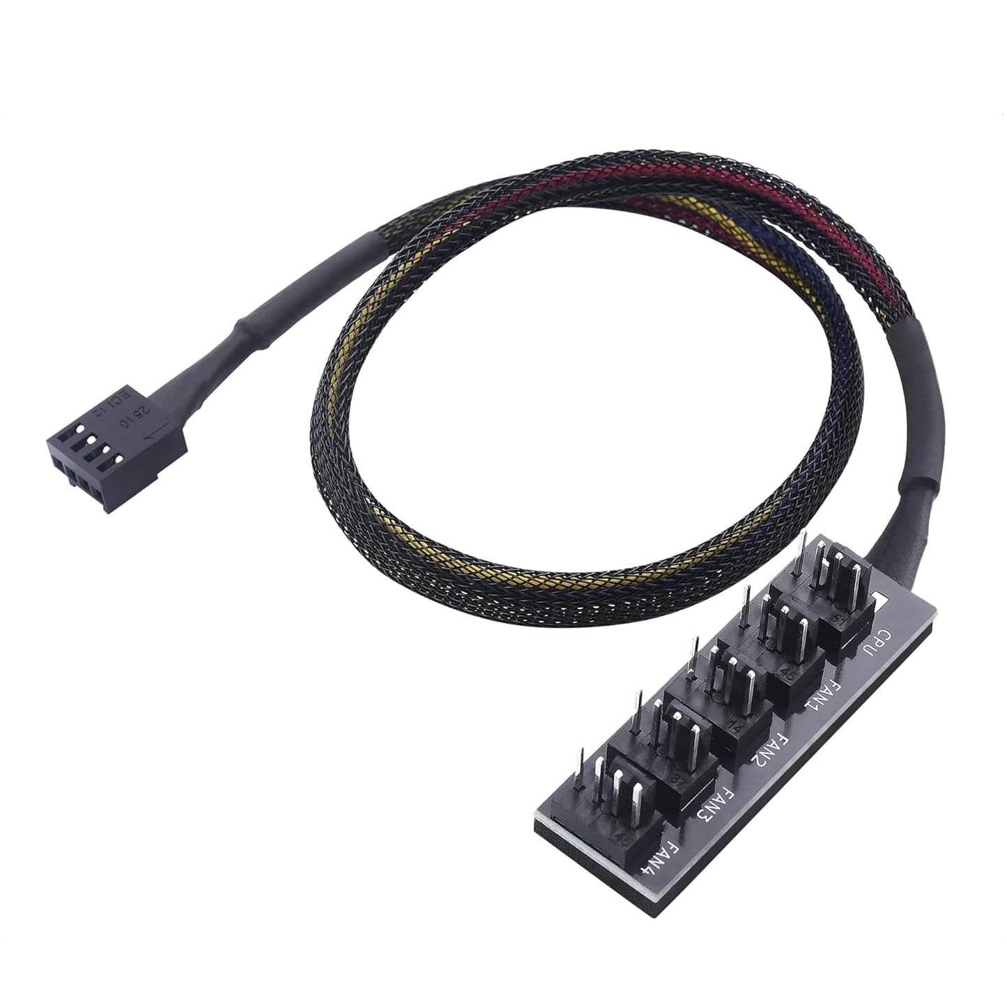 PC Case PWM Fan Hub, PC Fan Hub, 1-to-5 Way PWM Splitter with 16-Inch Cable V1258-DP02-A-2184