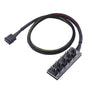 PC Case PWM Fan Hub, PC Fan Hub, 1-to-5 Way PWM Splitter with 16-Inch Cable V1258-DP02-A-2184