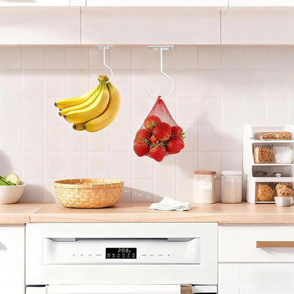 1Pcs White Self-Adhesive Banana Hook, Grape Hook, Kitchen Fruit Hooks, Banana Hanger, Keep Bananas Fresh V1258-DP02-A-2190