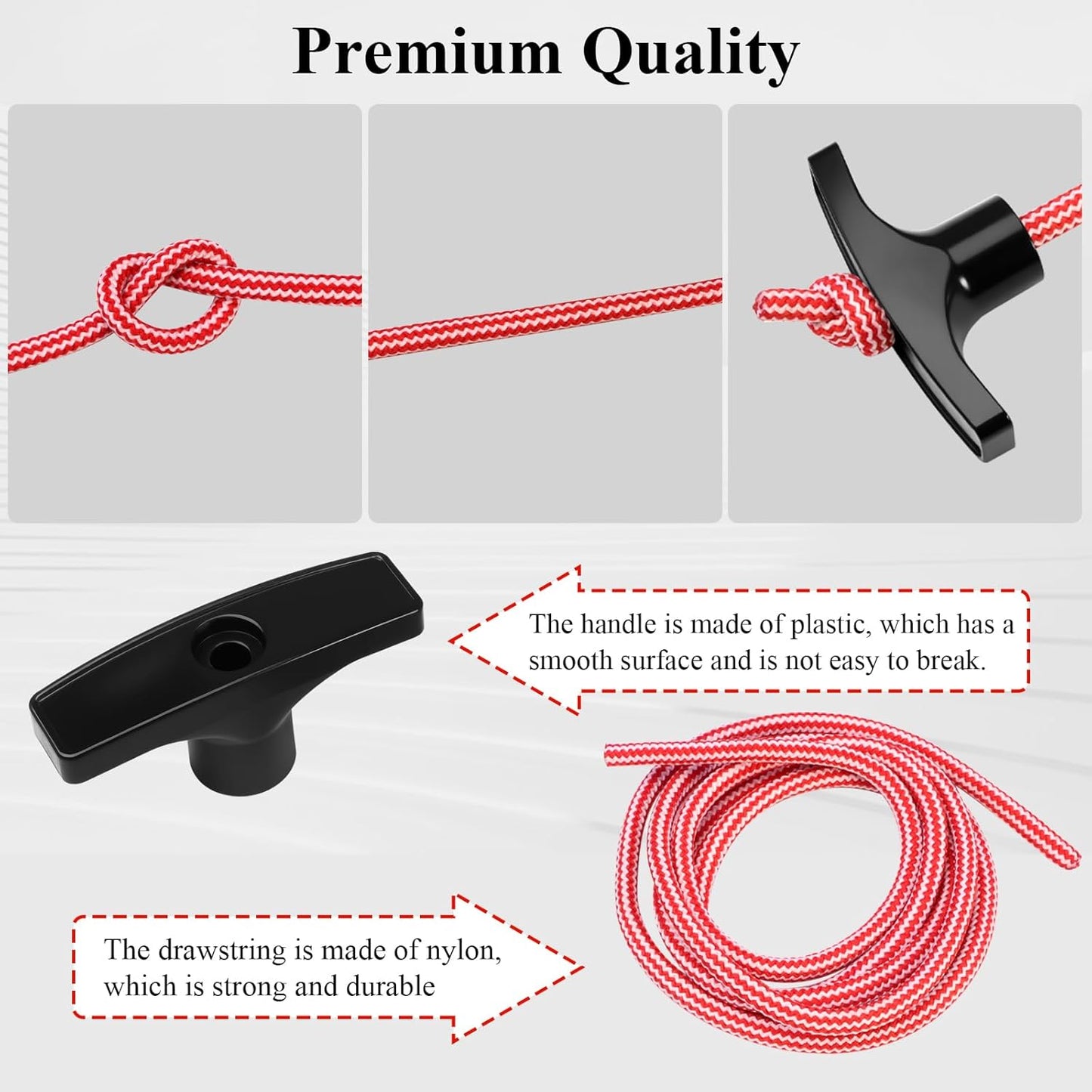2 Pcs 41A2828 / 041A2828 Rope Handle Kit, Garage Emergency Release Pull Rope Cord Handle Kit, Fit for V1258-DP02-A-2197