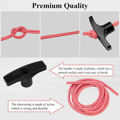 2 Pcs 41A2828 / 041A2828 Rope Handle Kit, Garage Emergency Release Pull Rope Cord Handle Kit, Fit for V1258-DP02-A-2197