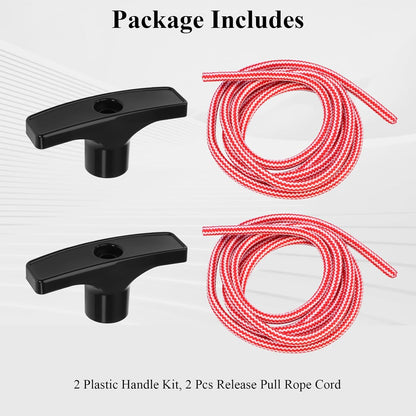 2 Pcs 41A2828 / 041A2828 Rope Handle Kit, Garage Emergency Release Pull Rope Cord Handle Kit, Fit for V1258-DP02-A-2197