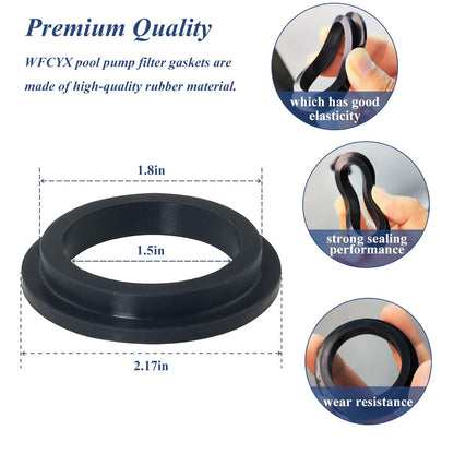 4 Pcs 11412 Pool L-Shape O-Ring Gasket Replacement for Intex Sand Filter Pump Motor, Replaces Pool Pump Parts V1258-DP02-A-2204