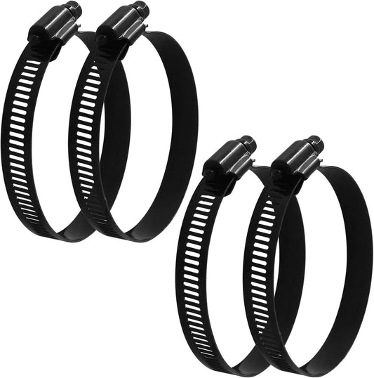 4Pcs 3 Inch Stainless Steel Adjustable 52-76mm Size Range Worm Gear Hose Clamp, Fuel Line Hose Pipe Clamp for V1258-DP02-A-2224