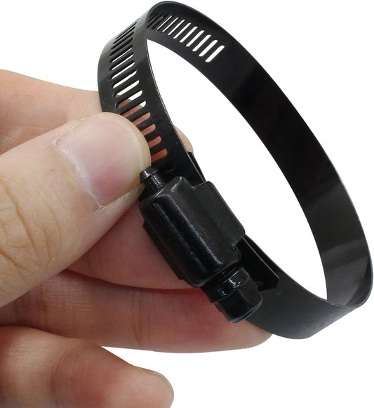 4Pcs 3 Inch Stainless Steel Adjustable 52-76mm Size Range Worm Gear Hose Clamp, Fuel Line Hose Pipe Clamp for V1258-DP02-A-2224