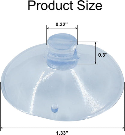 50 Pack Small Suction Cups 35mm, Suction Cups with Holes for Glass Table Tops,Prevent Table Tops Sliding and V1258-DP02-A-2226