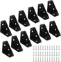 12pcs Angle Corner Shelf Bracket 38mm x 38mm, Cold Rolled Steel Corner Support, Triangular Bracket with V1258-DP02-A-2235