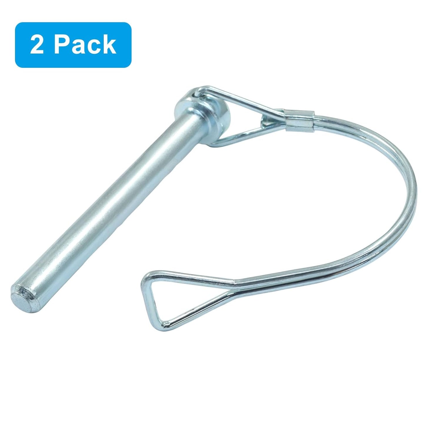 2 Pack Trailer Coupler Pin, Zinc Plated Carbon Steel Locking Pin, 5/16" x 2.75" Medium Hitch Pin for V1258-DP02-A-2238