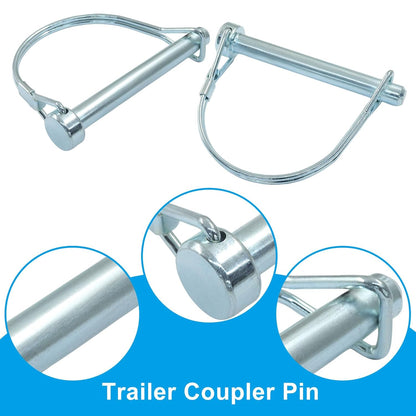 2 Pack Trailer Coupler Pin, Zinc Plated Carbon Steel Locking Pin, 5/16" x 2.75" Medium Hitch Pin for V1258-DP02-A-2238