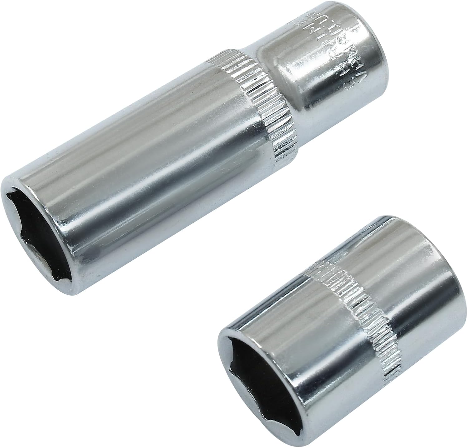 1/4-Inch Drive x 12mm Deep Shallow Socket, 6 Point Shallow Socket, Cr-V, Standard, Metric, 2Pcs V1258-DP02-A-2241